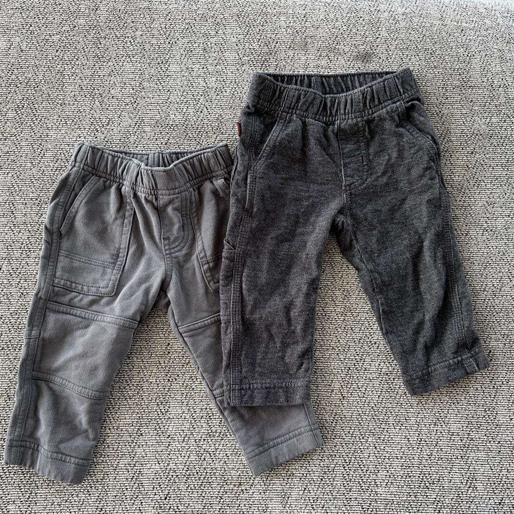 Tea Collection Gray and Dark Gray Joggers